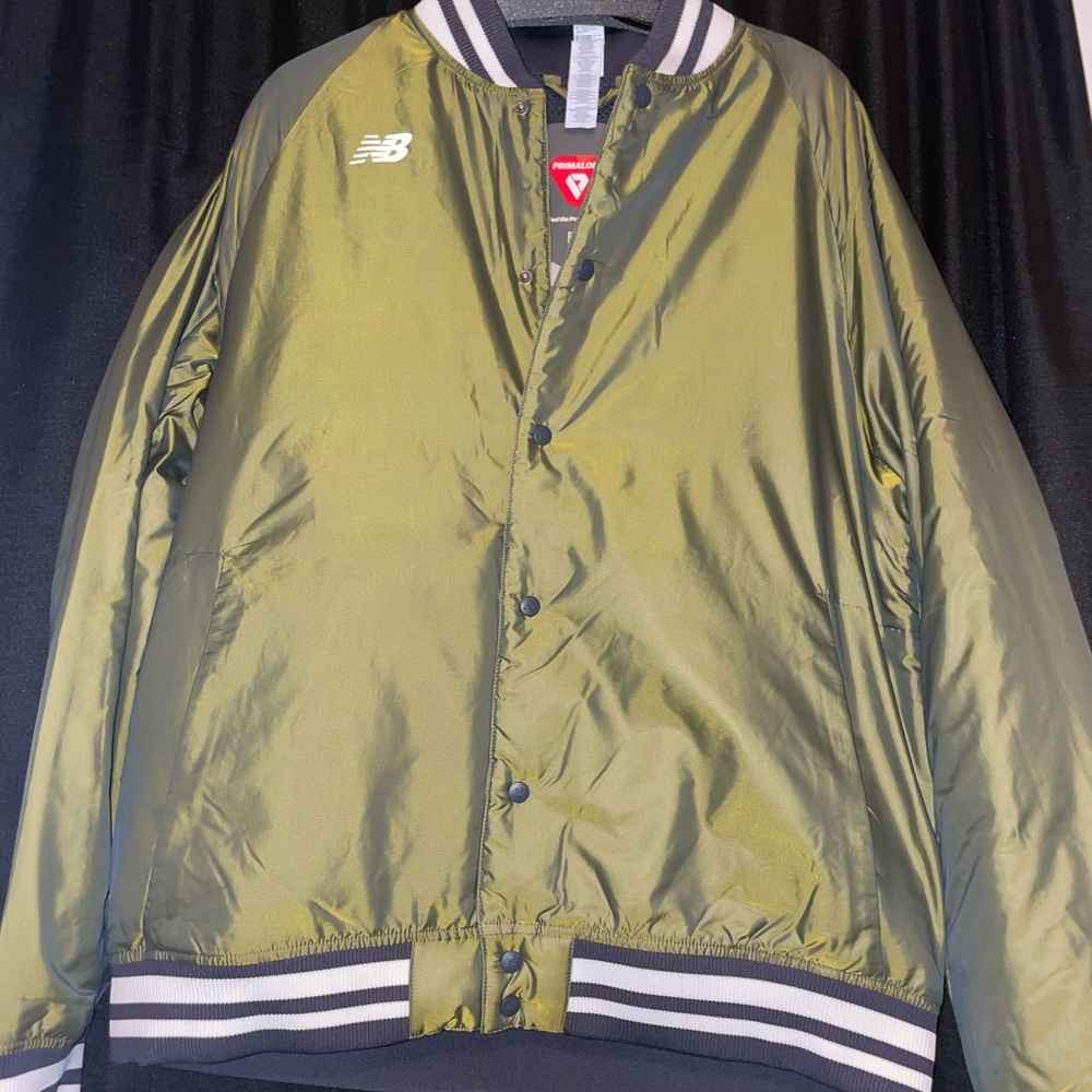 Olive green new balance bomber jacket